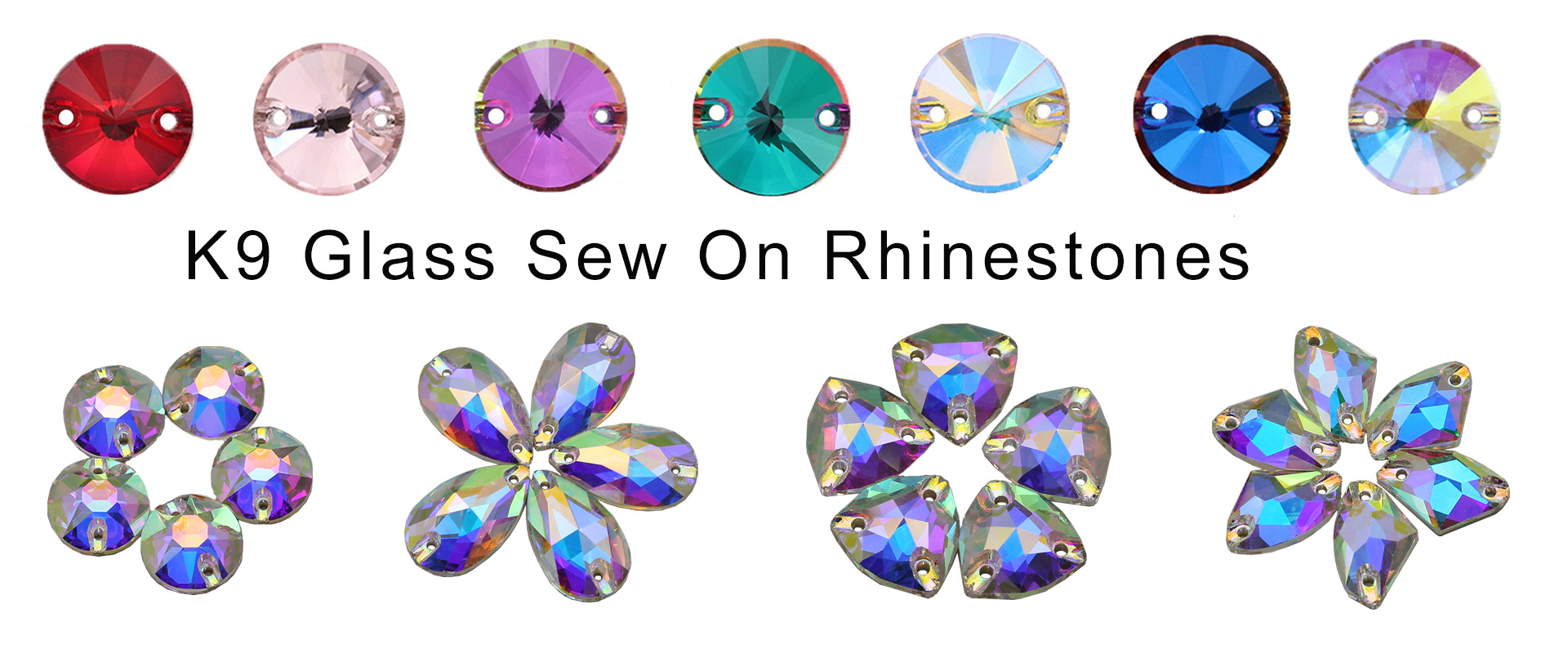 K9 sew on crystal rhinestone