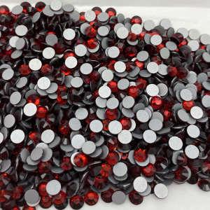 Indian siam SS10-SS30 Non Hotfix Round Shape Flatback Rhinestones Glue On Beads 