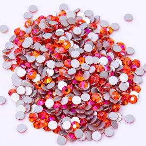 2024 New Color Sparkly Orange Light Non Hot Fix Nail Art Glass Crystal Rhinestone For Dance Wear