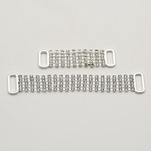 Rhinestone Chain Bikini Crystal Connectors Belt Decorative Accessories For Swimwear Trim Beachwear Underwear Buckles Strap