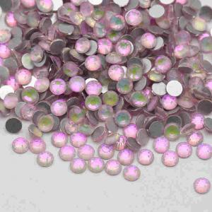 Crystal Pinkish Opal Glass Stone Flatback Crystal Glass Rhinestone 