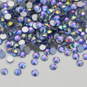 Shiny Multi Sizes Colorful Non Hot-Fix Round AB Glass Crystal Rhinestone Glue on Flatback Rhinestones