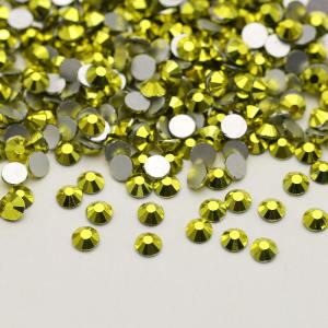 New Color Ss16 Ss20 Non Hot Fix Flat Mine Citrine Iron on Crystal Stones Glass Strass Rhinestones for Nail Art Decorations