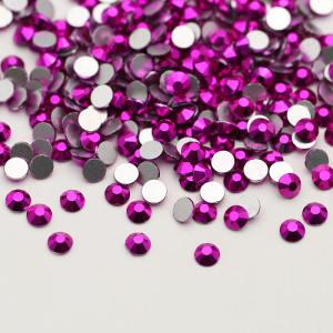 Shaka Crystal Wholesale Mine Fuchsia Nails Art Crystal Rhinestone Non Hotfix Rhinestones Flat Back Strass for Decorations