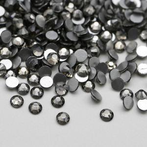 Czech Gray Non Hotfix Glue on Flat Back Glass Nail Flatback Rhinestones