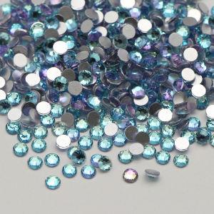 Shaka Crystal Blue Rose Non Hotfix Rhinestones Diamond Glue on Loose Gem Crystal Rhinestones for Garment Decorations