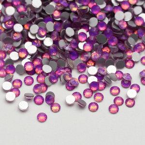 High Quality Bulk SS3-SS30 Glue on Glass Crystal Glitter Crystal Stone Flash Bright Purple Nail Art Non Hotfix Flatback Rhinestone