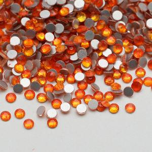 Flash Bright Blue Glue-On Crystal Glass Diamond Rhinestone Flatback Nail Art Decoration for Shoes Garments Bags Hats