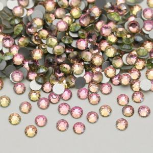 Air gold line pink SS3-SS30 Flat Back Glass Rhinestones Non Hotfix Rhinestones Nail Crystal 
