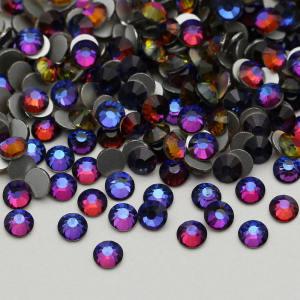 Blue volcano  SS3-SS30 Factory Wholesale 100% Good Feedback Glass Stone Flat Back Cold Fixation Non Hot Fix Crystal Rhinestone for Women Bikini