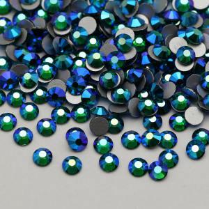 Blue zircon AB SS3-SS30 Flat Back Glass Non hot fix Rhinestones Bulk for Top Decoration Accessories Dress