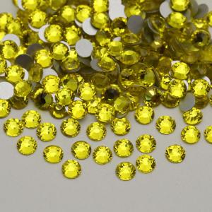 Citrine SS3-SS30  Crystal AB Strass Flatback Nail Crystal Stone Glass Rhinestone For DIY Crafts