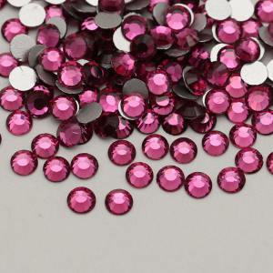 Fuchsia SS3-SS30 Hot Selling Product Glass Crystal Flatback Non Hotfix Rhinestone For Nail Art Decorations