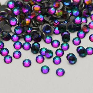 Green Volcano SS3-SS30 High quality non hot fix flatback glass rhinestone nail decoration crystal ab flat back rhinestones