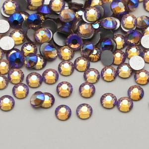Lt amethyst AB SS3-SS30 100%Good Feedback Glass Stone Flat Back Cold Fixation Non Hot Fix Crystal Rhinestone for Women Bikini 