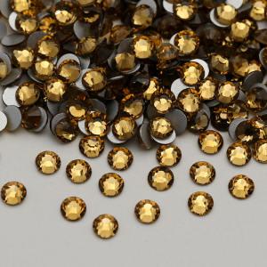 Lt.col.topaz SS3-SS30 non hot fix flatback glass rhinestone nail decoration crystal flat back rhinestones