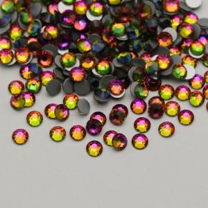 Rainbow​ SS3-SS30 Hot sale nails art accessories flat back non hot fix glass rhinestones