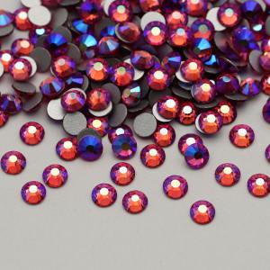 Rose AB SS3-SS30 Shine AB Crystal Flat Back Non Hotfix Round Rhinestones for Decoration Bikini Garment
