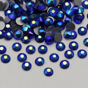 Sapphire AB SS3-SS30 Glass no Hotfix Rhinestone Flat Back no Hot Fix Crystal AB Rhinestone for Iron On Crystal Design