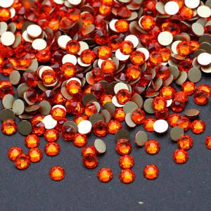 SS20 Orange Xirius 2088 16 Cut Facets Jet Hematite Glass Flatback Non Hot Fix Crystal Stone Rhinestone