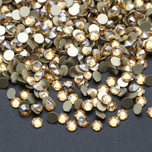 SS20 Golden Shadow Top Quality 16 Cut Rhinestone 2088 Flat Back Rhinestone Glass Rhinestone for T Shirts DIY