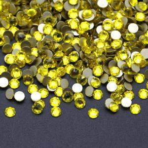 SS20 Citrine 2088 High Quality Non Hotfix Glass Rhinestones 16 Faces Cut 8 Big 8 Small Sun Flower Facets Ss16 Ss20 Flatback Rhinestone