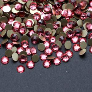 SS20 Rose Wholesale Austria 2088 16 Cut Facets Hot Fix 8 Big and 8 Small Flatback Crystal Rhinestones