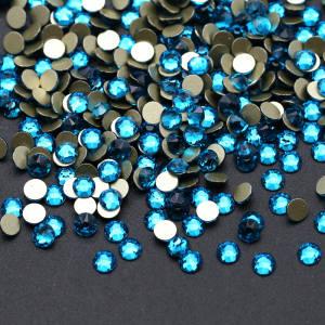 SS20 Peacock Blue 2088 Crysta German Intensive Glue 3D SS16 Glass Flat Back Strass Wholesale Non Hot Fix Rhinestones Bridal Wedding Dress