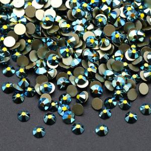 SS20 Jet AB 2088 Crystal Glass Rhinestone Rose Gold Back 16 Cut Facets Flat Back Non Hot Fix Crystal Strass Nail Art Rhinestone