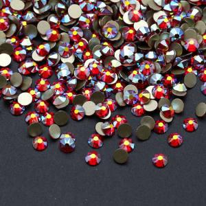SS20 Lt Siam AB Nail Art Rhinestones 8 Big 8 Small Top Quality 16 Cuts Diamonds Flatback 2088 Crystal Glass Rhinestone for Salon