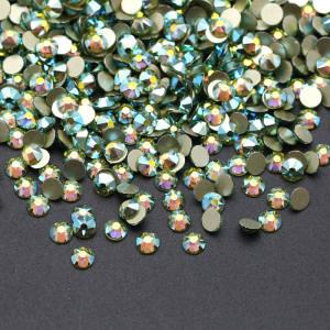 SS20 Lt Peridot AB Best Quality 2088 Xirius16 Cut 8 Big 8 Small Cut Glass Crystal AB Flat Back Non Hot Fix Nails Rhinestones for Decorations