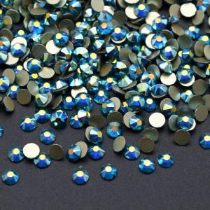 SS20 Peacock Blue AB 1440pcs Gray Diamond Loose Rhinestones Flat Back Style 2088 for Nail Art DIY Crafting