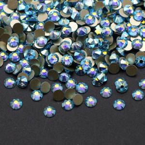 SS20 Aquamarine AB 2088 Glass Flat Back Rhinestones 16 Facet AB Sparkle Eco Friendly Professional Salon Holiday Themed Nail Art Designs
