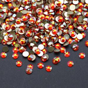 SS20 Orange AB Colorful 2088 16 Cut Facets Flat Back Non Hot Fix Crystal Xirius Rhinestone for Wedding Dresses