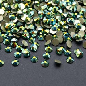SS20 Emerald AB 16 Cut Face 2088 Flatback Hotfix Rhinestones Bulk Glass Crystal Stone for Shoe Upper Nail Garment Sewing Accessories