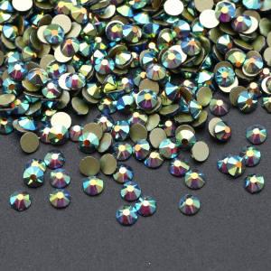 SS20 Dark Amethyst AB 208816 Cuts Facets Flatback Non Hotfix Glass Rhinestone With Gold Base