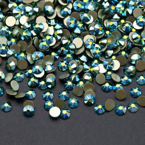 SS20 Blue Zircon AB Super Shiny NHF 2088 16 Cut Facets White Crystal Nail Art Loose Rhinestones Flat Back Glass Crystal Rhinestone Sticker