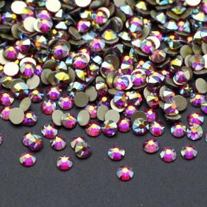 SS20 Fuchsia AB Hot Sale Wholesale Glass Back Rhinestones Flatback Stones Crystal Non Hot Fix Rhinestones