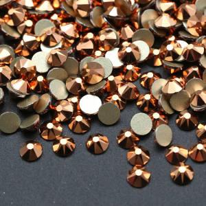 SS20 Rose Gold Wholesale 2088 Golden Bottom Glass Crystal Stone16 Facets Rhinestone Bulk Non Hotfix for Dresses Nails Art Decoration Accessories