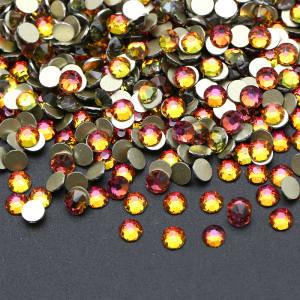 SS20 Red Volcano Wholesale 2088 Sparkling Glass Non Hotfix Crystal Stone Non Hot Fix 16 Cut Face Rhinestone for Dance Clothing
