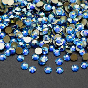 SS20 Capri Blue AB Hot Sale Round Crystal Strass 16 Cut Facets Glass Crystals Stones Non Hotfix 2088 Rhinestones for DIY