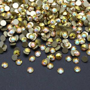 SS20 Sunshine 2088 Premium Gold Flat Back SS20 Crystal Rhinestones Glass Non Hot Fix Stone Nail Art Rhinestone for Clothing