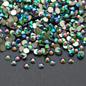 SS20 Peacock Green14400PCS 2088 Flatback Non Hotfix Rhinestones 16 Cut Facets Glass Crystal Round Diamond Strass Rhinestone Bulk for Dress