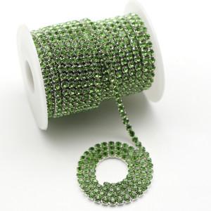 Hot Sale Crystal Rhinestone Cup Chain Diamond Sewing Trim Applique for Garments and Shoes Glass Crystal Rhinestone Claw Chain